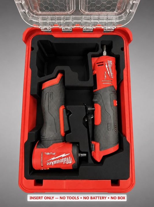 Milwaukee Packout Insert for Die Grinders | 3D Printed Organizer (Black)