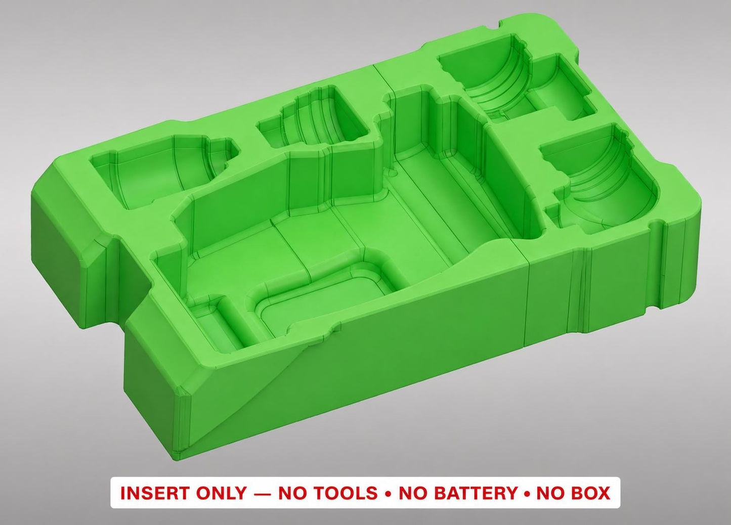Milwaukee M12 Drill Driver Packout Insert | 3D Printed Organizer (Green)