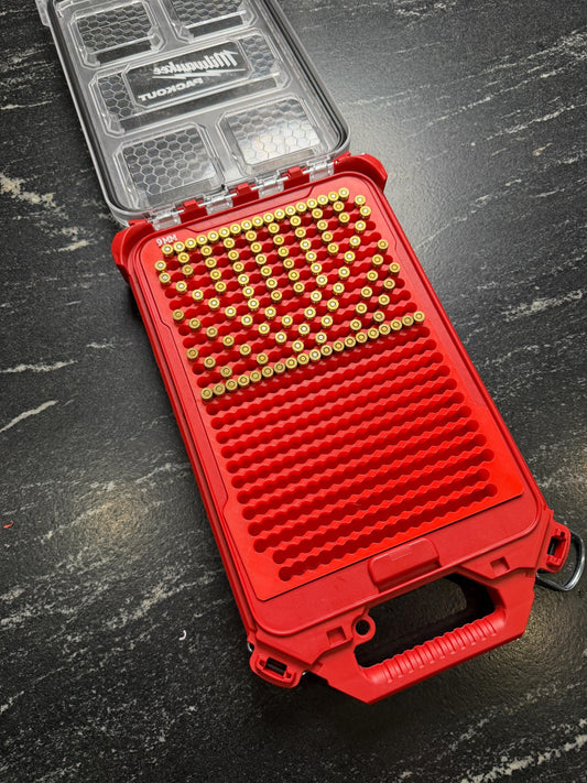 9mm 3D Printed Ammo Insert Milwaukee Compact Low-Profile Packout - holds 345 rounds