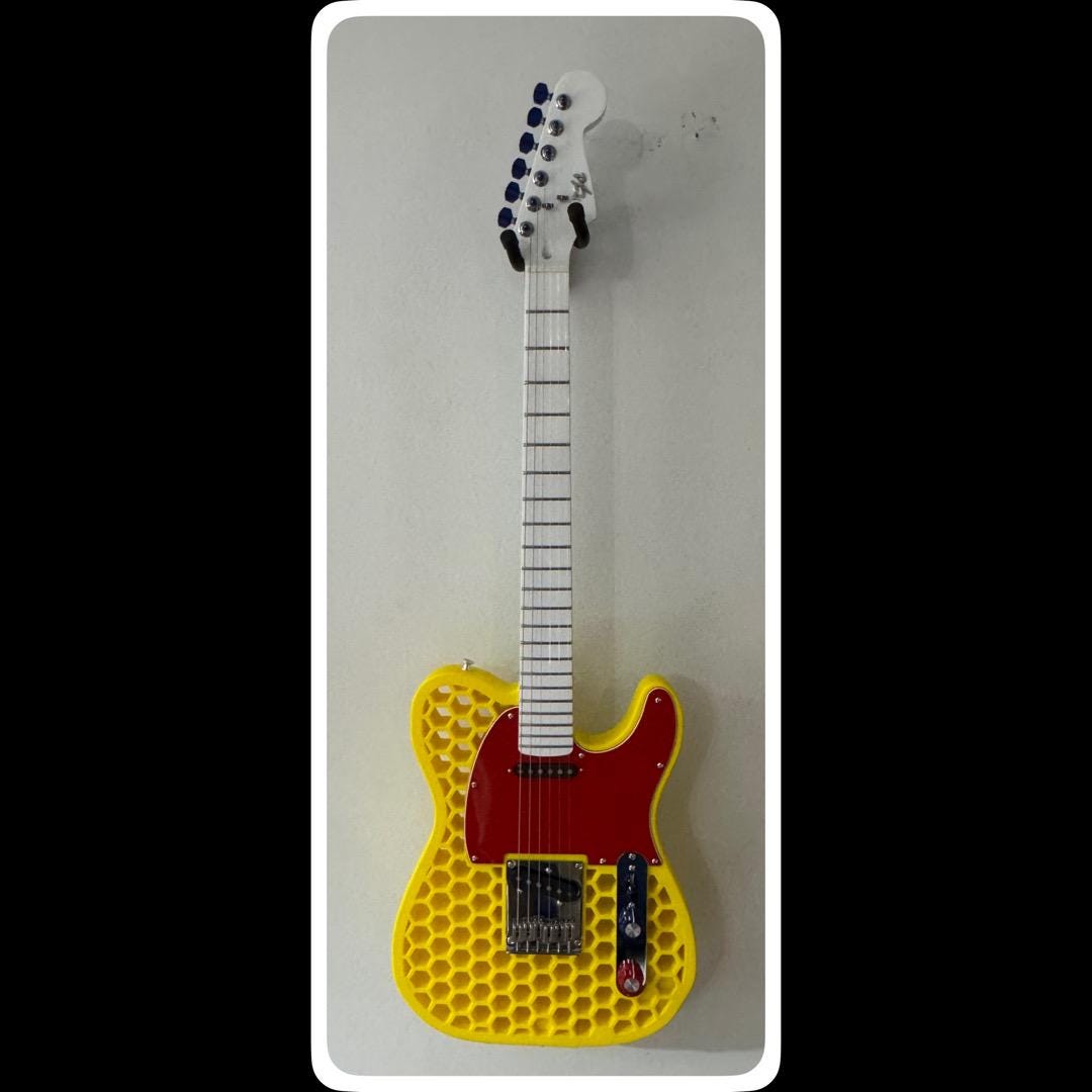 3D Printed Telecaster, guitar, fender style, full size, gift, present.