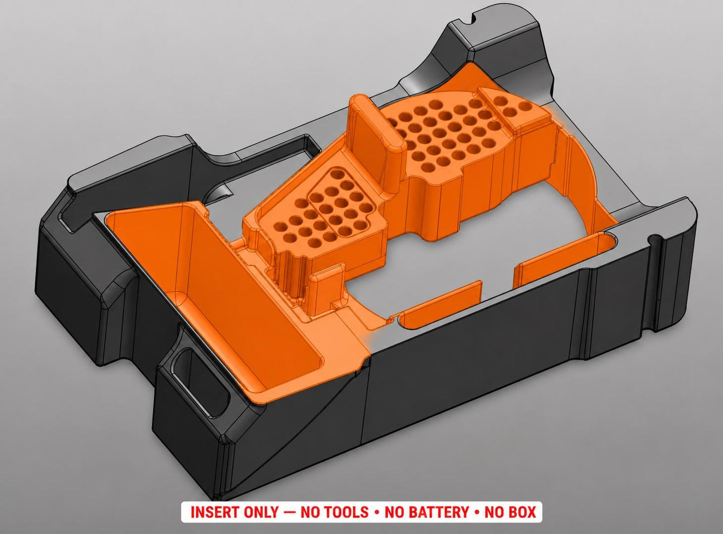 Milwaukee Packout Insert for M18 Fuel Compact Router | 3D Printed Organizer | CAT.2723-20 ORANGE