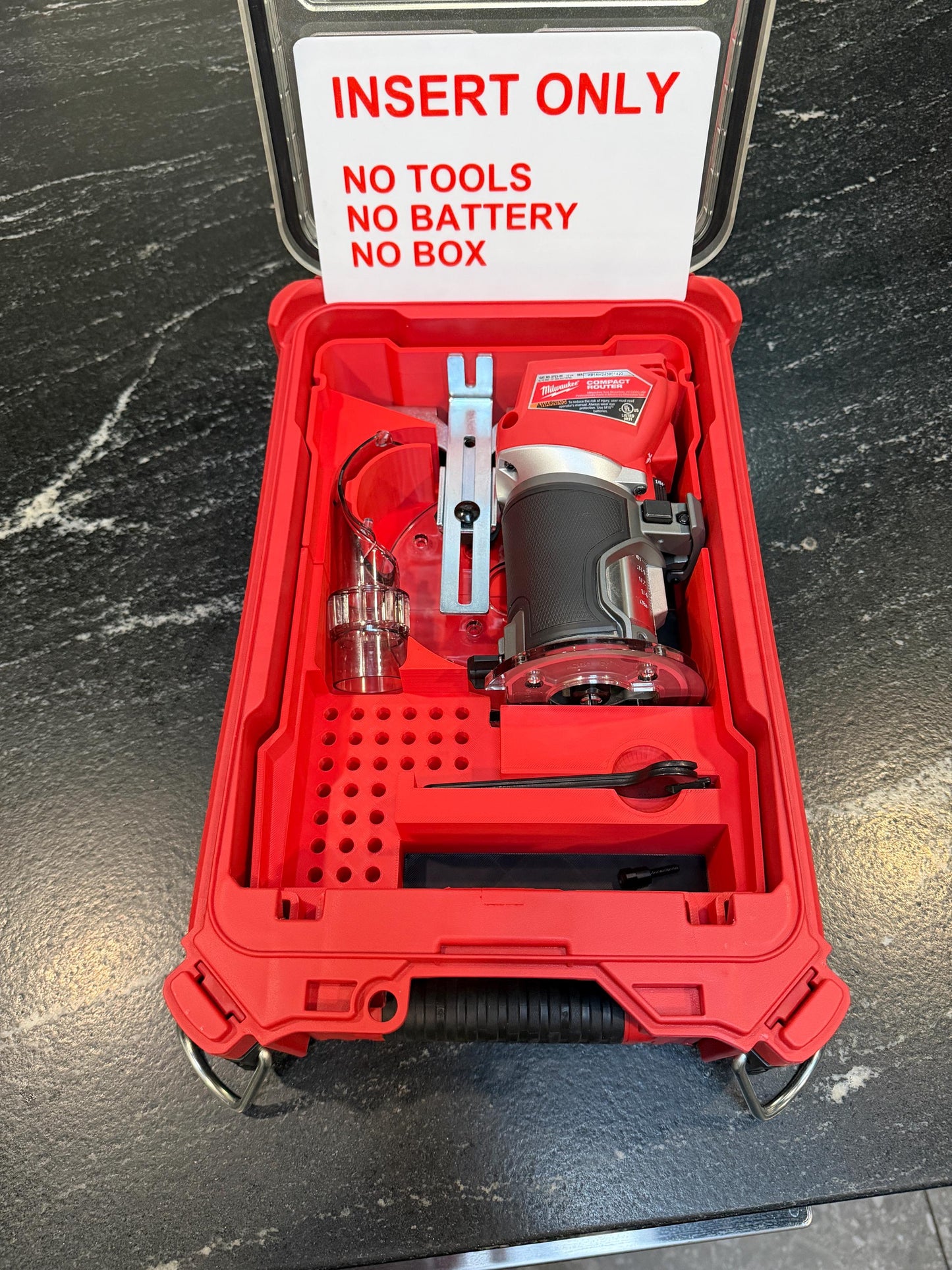 Milwaukee Compatible M18 Compact Router Organizing Insert Tray