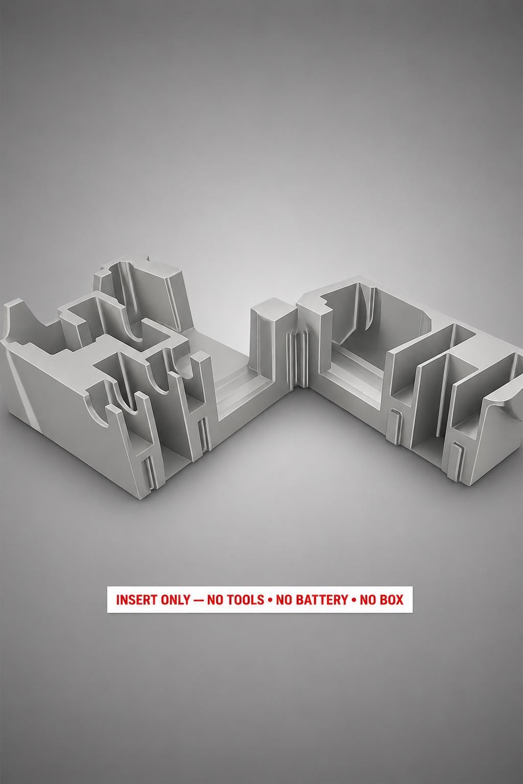 Milwaukee Packout Insert for M12 Oscillating Multi-Tool | 3D Printed Organizer | CAT.2526-20 GRAY