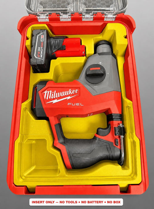 Milwaukee M12 Rotary Hammer Packout Insert | 3D Printed Organizer (Yellow)