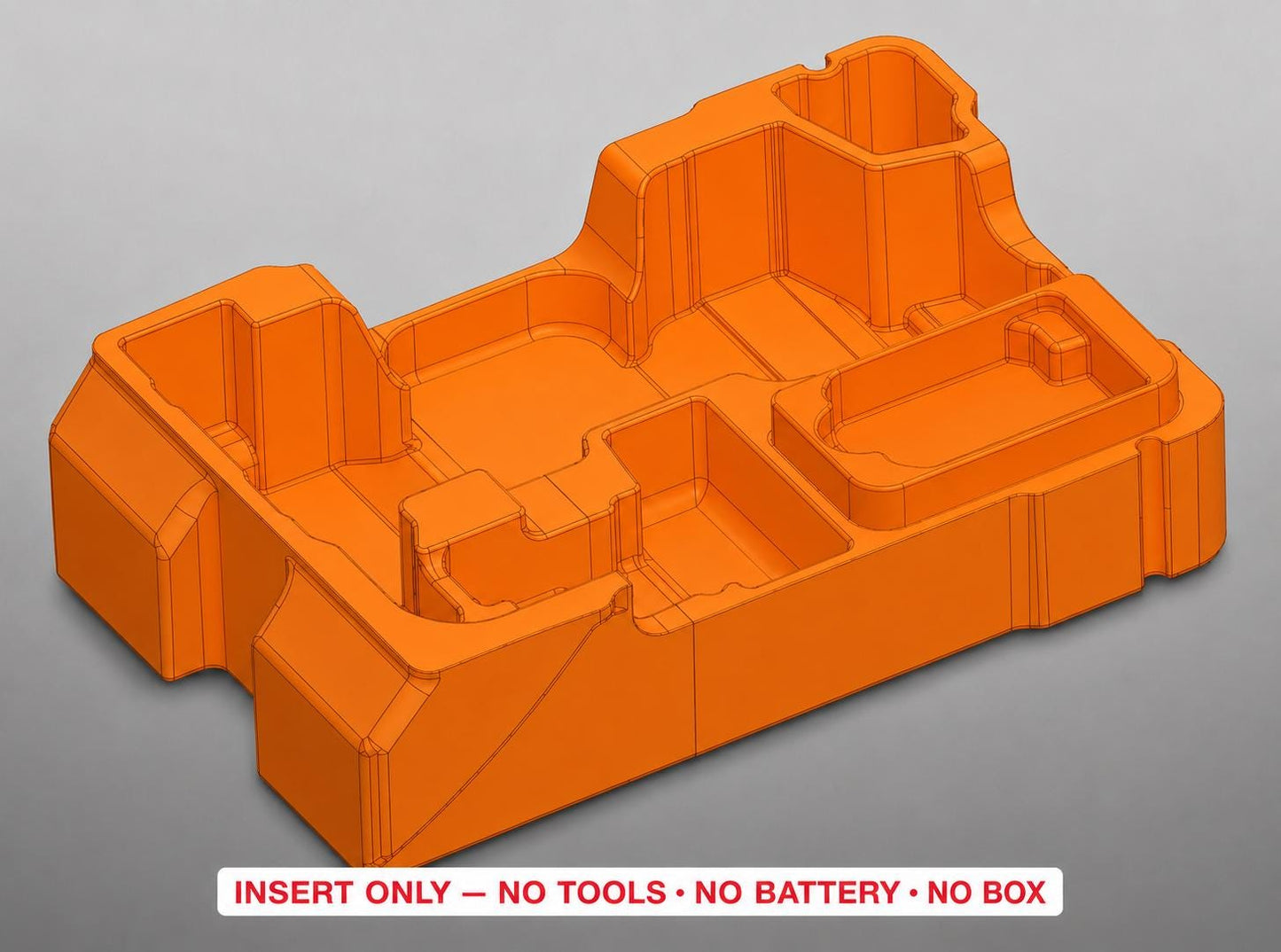 Milwaukee Packout Insert for M12 Cordless Rivet Tool |3D Printed Organizer | CAT.2550-20 ORANGE