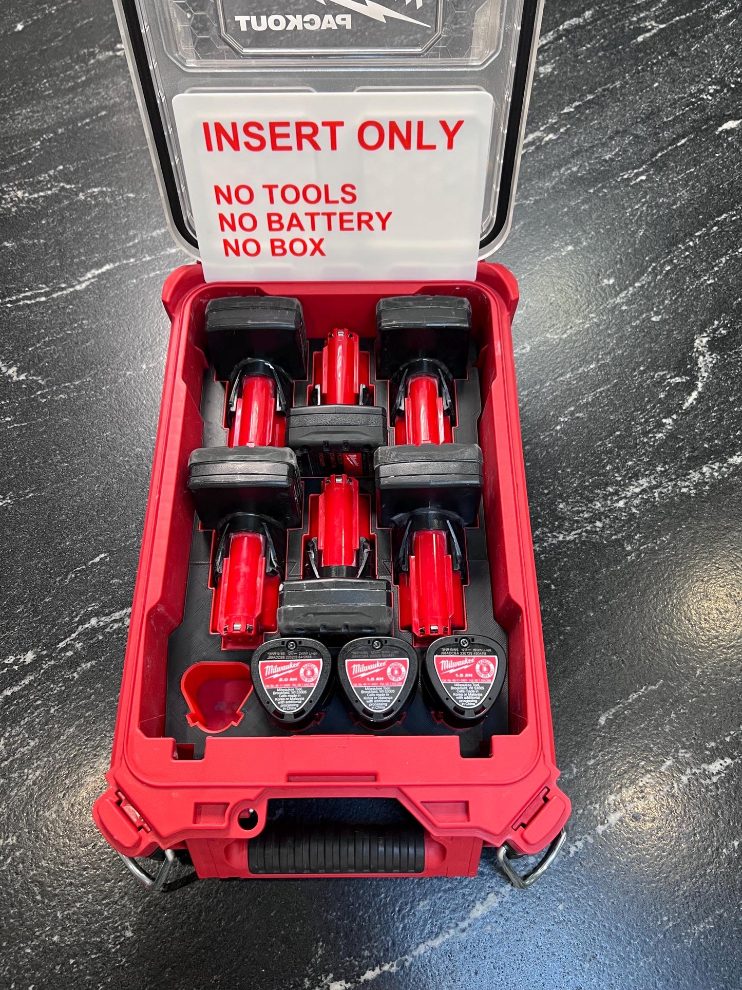 Milwaukee Compatible M12 Battery Organizing Insert Tray “New Version”