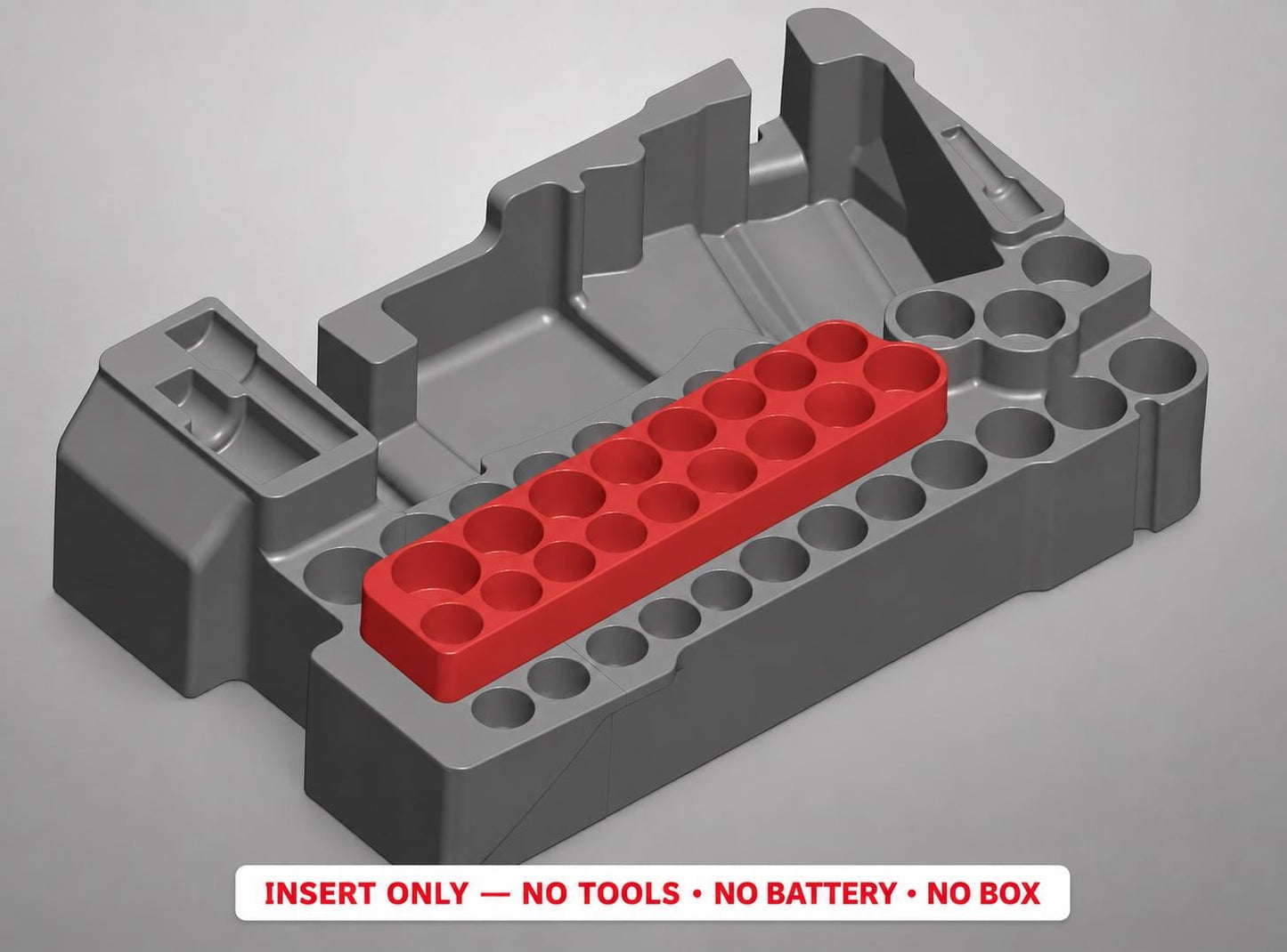 3D Printed Milwaukee Packout Insert for M12 Stubby Wrench, Socket Set Organizer