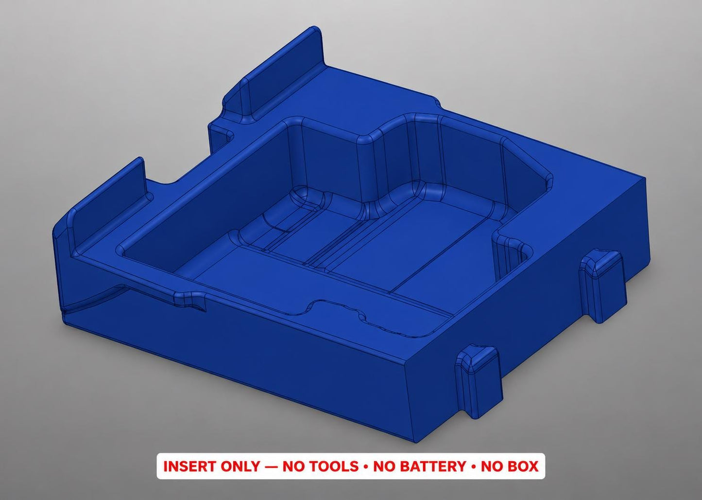 Milwaukee Packout Insert | Laser Line, Distance Meter, Battery Storage | 3D Printed Organizer (Blue)