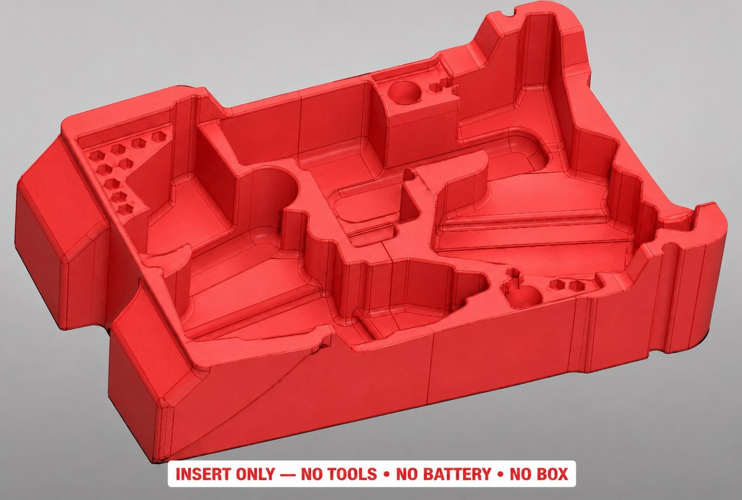 Milwaukee M12 Drill Impact Insert | 3D Printed Packout Organizer (Red)